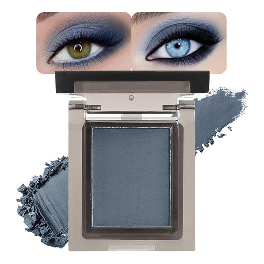 Single Nude Grey Matte Eyeshadow,Monochrome Eye Shadow,Apply Makeup Easily,Matte Pressed Powder Single Eyeshadow,24 Hour Eye Makeup Longwear Waterproof