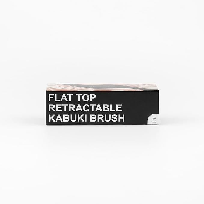 DUcare Retractable Foundation Self Tanner Brush Flat Top Kabuki Brush for Liquid, Cream and Powder Face Makeup With Aluminum Handle