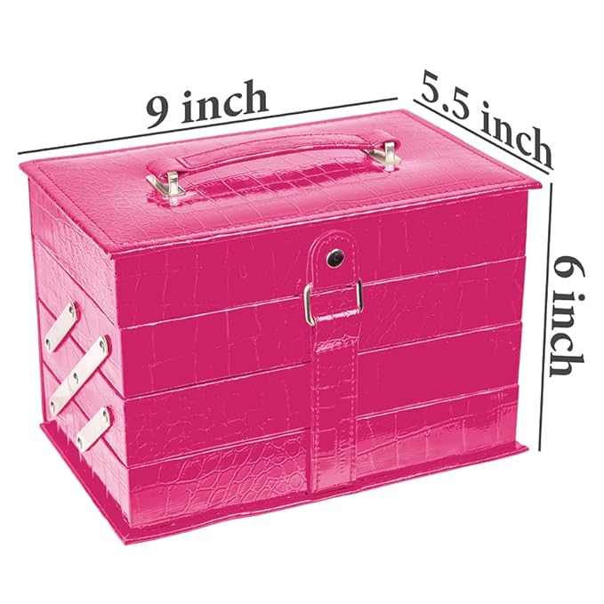 SHANY All In One Makeup Set, Eyeshadow, Blushes, Face Powder, Lipstick, Eye liners, Make up Pencils and Cosmetics Mirror - Makeup Kit With Reusable Storage Beauty Box - Pink