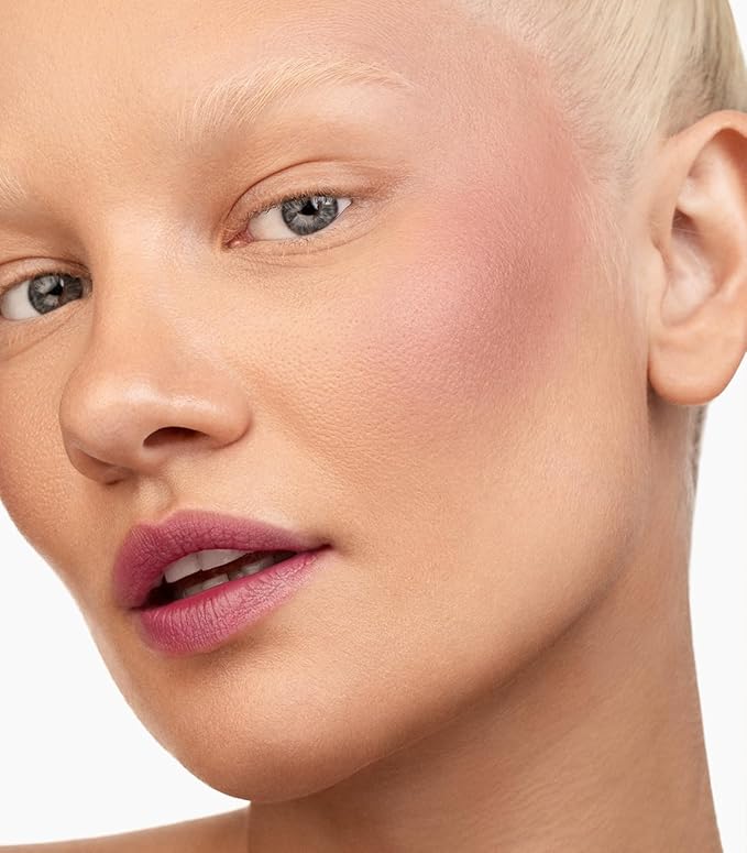 MAKE Beauty Skin Mimetic Microsuede Blush - Matte Powder Blush for Cheeks with Long Lasting Color - Non Comedogenic, Travel Size Makeup Single Palette. Shade - Mystic Mauve