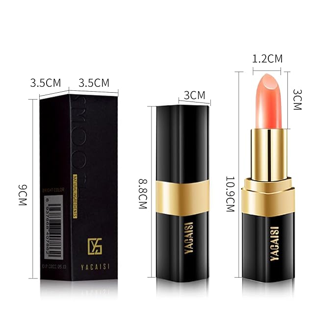 Carrot Color Changing Lipstick, Natural Moisturizing Lip Gloss Korean Lip Balm Long Lasting Lip Care Labiales Magicos Nutritious Magic Lipstick For Women