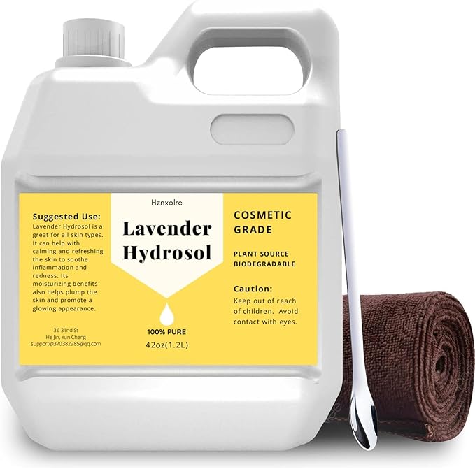 42 oz Lavender Hydrosol for Face Hydrating Mist Hydration, 100% Pure Lavender Water, Cleanses & Softens, Promotes Healthy Skin Cell, Suitable for All Skin Types