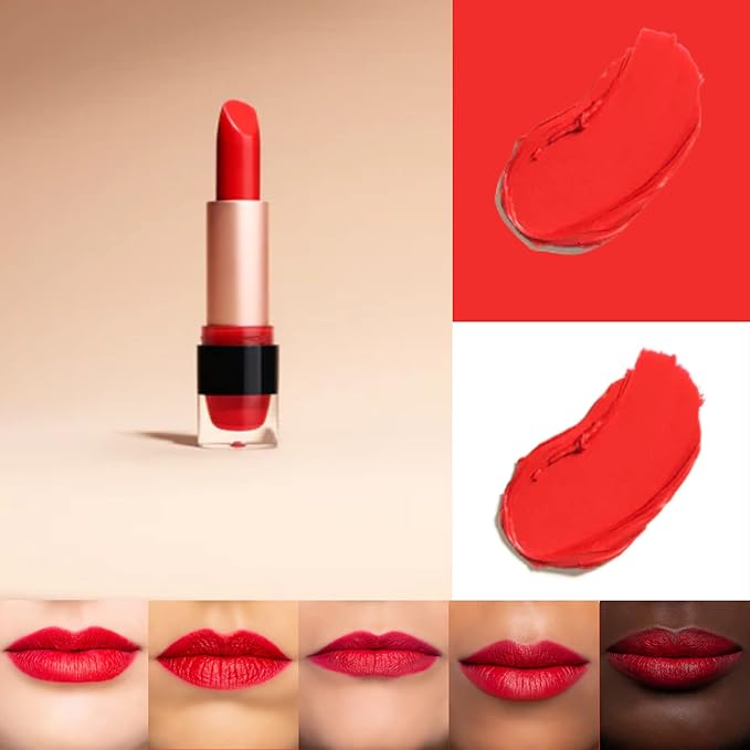 ShikSona Barrier Breaking Beauty | Vegan, Creamy, Full Coverage Matte Lipstick in a Timeless, Rich Blue Red Shade