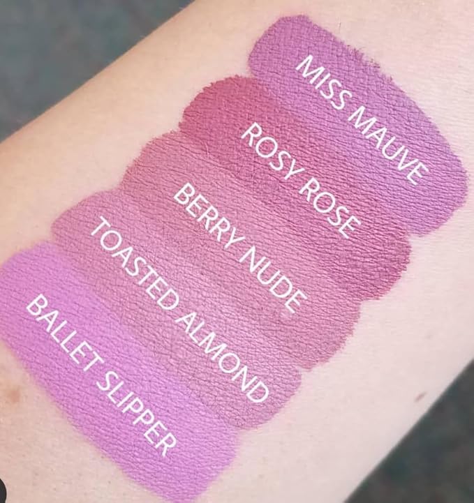 Aromi Matte Liquid Lipstick | Long-Lasting, Dusty Rose Lip Color, Waterproof, Rosy Nude Shade, Vegan Makeup, Cruelty-free (Berry Nude)