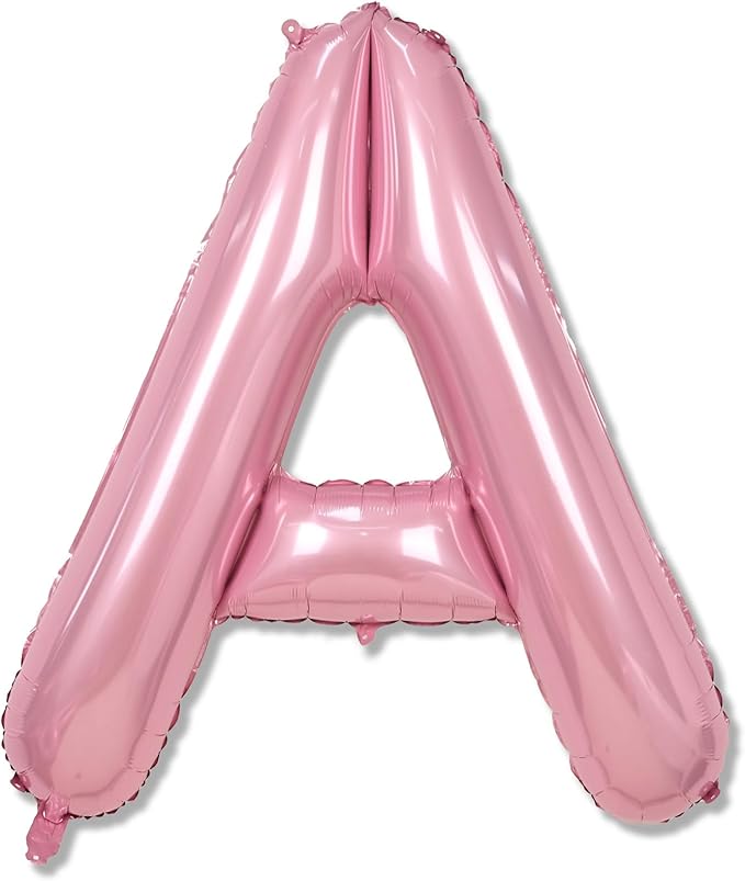40" Balloon Letter A Pastel Pink, Large Foil Pink Letter Balloons Set A - Z for Girls, Light Pink A Helium Balloons for Women Birthday Anniversary Graduation New Year Party Decoration Supplies