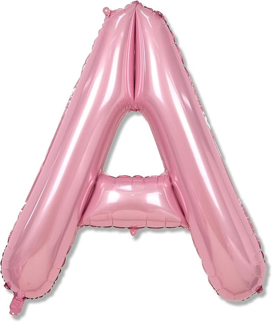 40" Balloon Letter A Pastel Pink, Large Foil Pink Letter Balloons Set A - Z for Girls, Light Pink A Helium Balloons for Women Birthday Anniversary Graduation New Year Party Decoration Supplies
