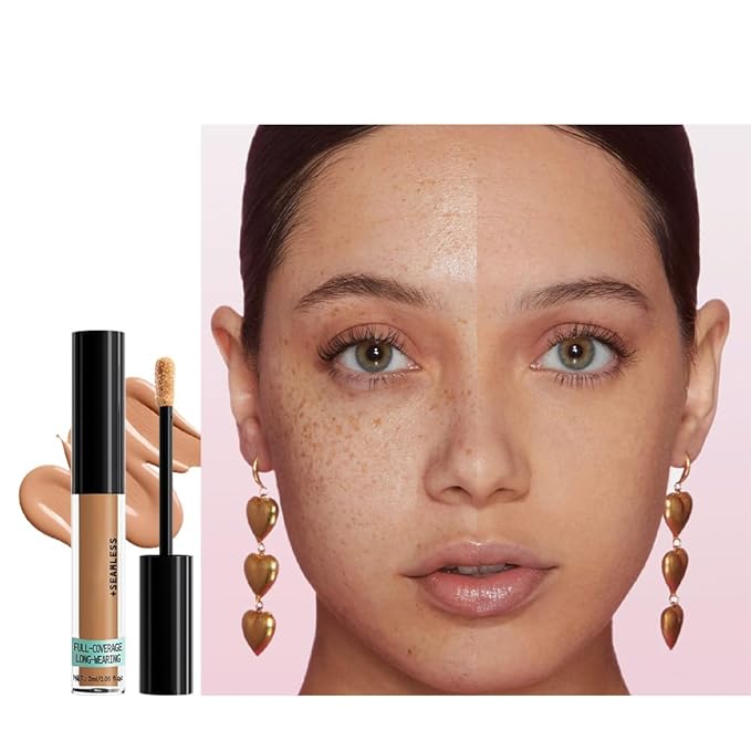 Liquid Concealer for Older Women, Under Eye Brightener Full Coverage Concealer for Dark Circles, Spots, Lightweight Waterproof Foundation Makeup, Vegan & Cruelty-Free, 05 Medium Tan