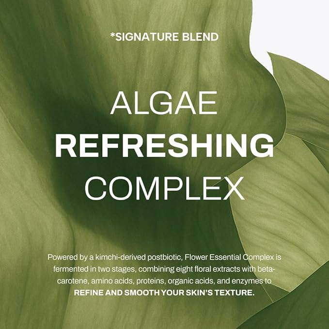 Whamisa Organic Algae Kelp Facial Sheet Mask, De-Puffing, Deep Hydration, Soothing, Moisturizing, Postbiotics, Fermentation (5 PCS/Pack)