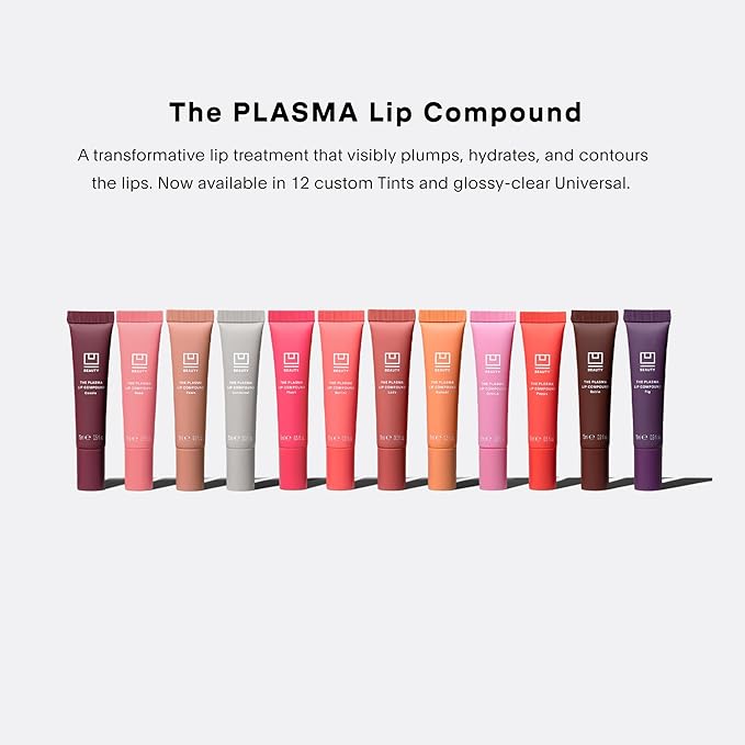 U Beauty The PLASMA Tinted Lip Compound - Anti-Aging & Anti-Wrinkle Lip Gloss, Hyaluronic Acid, Shea Butter & Peptides for Hydration & Plumping, Flush - 15 mL