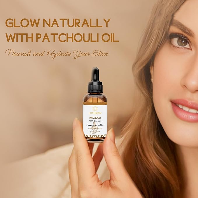 Patchouli Essential Oil for Skin Hair Diffuser, 100% Pure Natural Patchouli Oil for Room Spray, Roll On, DIY Candles & Soap Making - 1 Oz