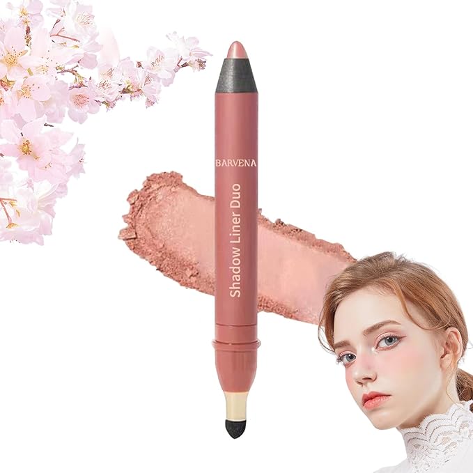 Shinalify Eyeshadow, Shadow Liner 2-in-1 Eyeliner & Eyeshadow, Silky Application, Highlighter Matte Crayon Eyeliner Pen, Easy to Apply, Creating Natural Eye Makeup (01)