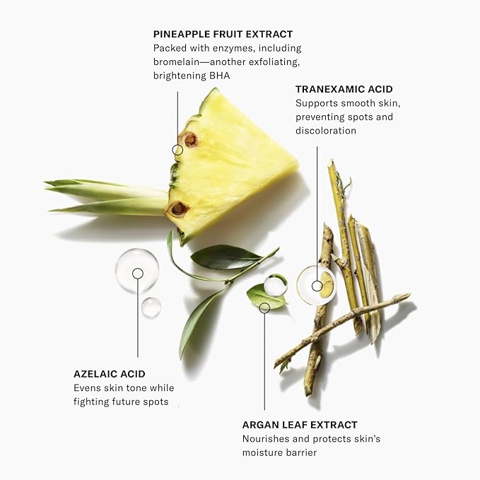 Josie Maran Triple Hydroxy Resurfacing Liquid - Anti-Aging Exfoliating Toner with Azelaic, Glycolic, Mandelic Acid & Alpha Hydroxy Acid for Even Skin Tone & Smooth, Youthful-Looking Skin (1.7 oz)