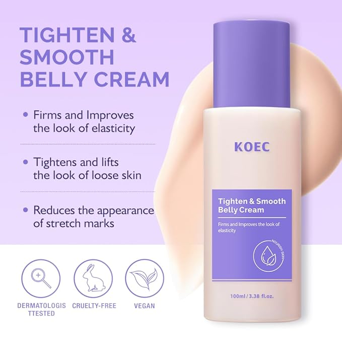 Tighten and Smooth Belly Cream, Skin Firming Body Lotion, 100ml