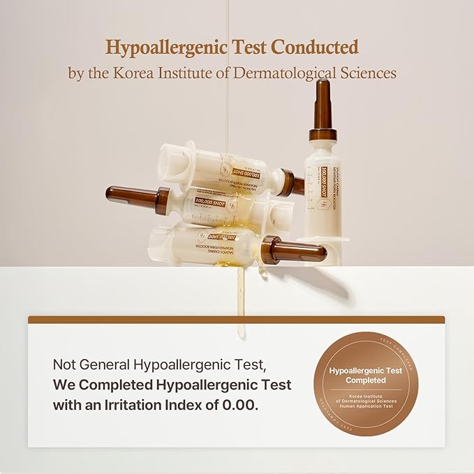 HEVEBLUE Salmon Caring Centella New Pair PDRN Booster 100,000 Shot Essence (1ea) - Salmon PDRN, Restore and Rejuvenate, Refine Skin Texture, Low Irritation, Korean Skincare, K-Beauty