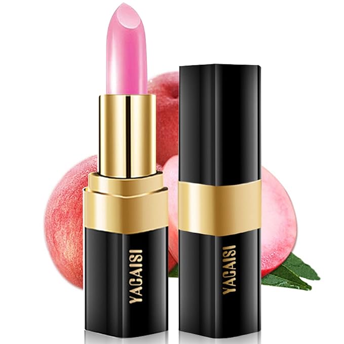 Juicy Peach Color Changing Lipstick, Natural Moisturizing Lip Gloss Korean Lip Balm Long Lasting Lip Care Labiales Magicos Nutritious Magic Lipstick For Women
