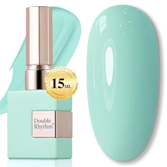 Double Rhythm 15ML Gel Nail Polish Pure Sheer Same Color Same Bottle Soak Off Gel Polish Art Manicure Salon DIY at Home for Women (Light Blue-A1390)