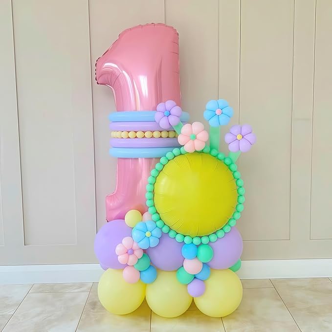 Pastel Pink 6 Balloon Number,40 Inch Light Pink 6 Balloons Large Helium Foil Mylar Number 6 Balloon for Birthday Party Anniversary Decorations