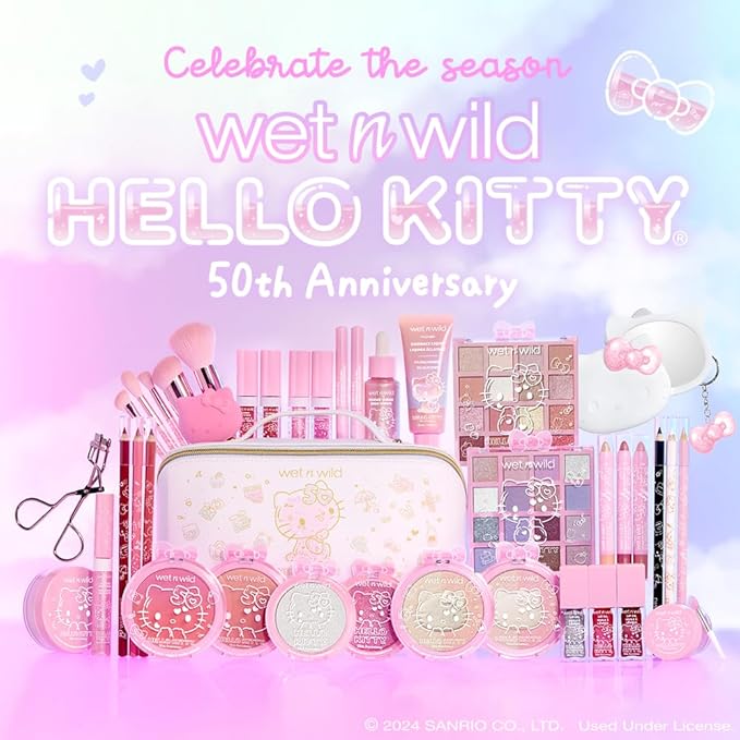 wet n wild Hello Kitty Ombre Blush, Buildable, Blendable Customizable Color, New Gradient Formula, Cruelty-Free & Vegan - Mellow Cloud