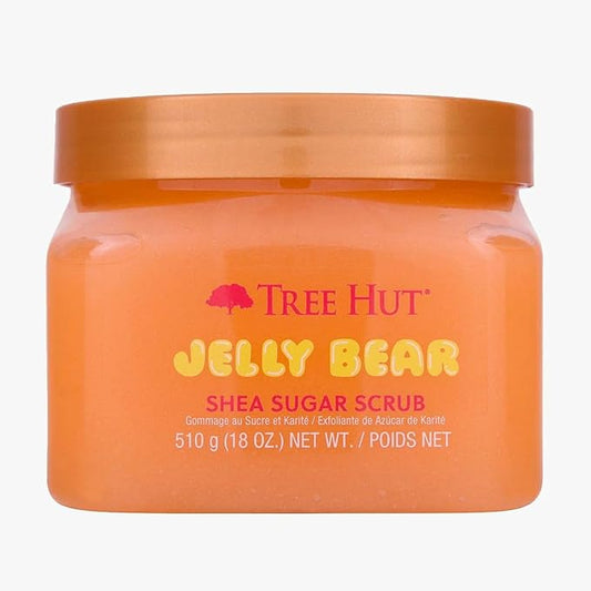 Tree Hut Jelly Bear Shea Sugar Scrub, Exfoliating, Hydrating & Moisturizing Body Scrub with Shea Butter & Nourishing Essential Oils, Smooth & Soften Skin, 18 oz