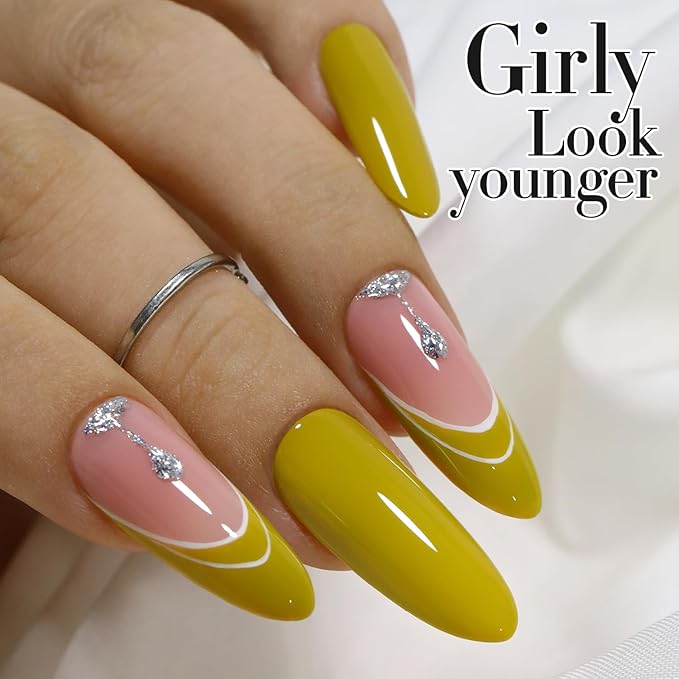 Double Rhythm 15ML Gel Polish Pure Sheer Same Color Same Bottle Soak Off Gel Polish Art Manicure Salon DIY at Home Gifts for Girls Women (Avocado Green-A1461)