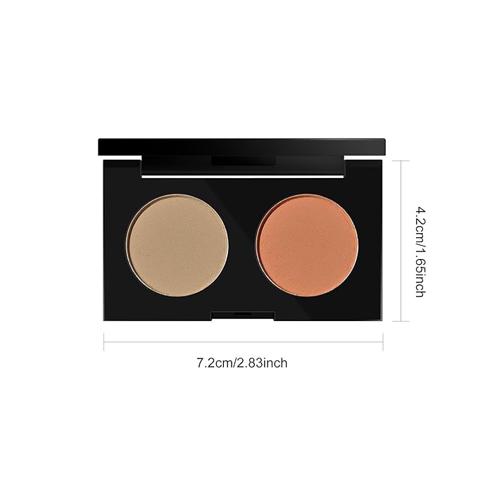 KYDA 2 Color Eyeshadow Palette, Taupe Brown and Matte Nude Eyeshadow Powder, Highly Pigment, Soft and Blendable Makeup for Daily Look -01