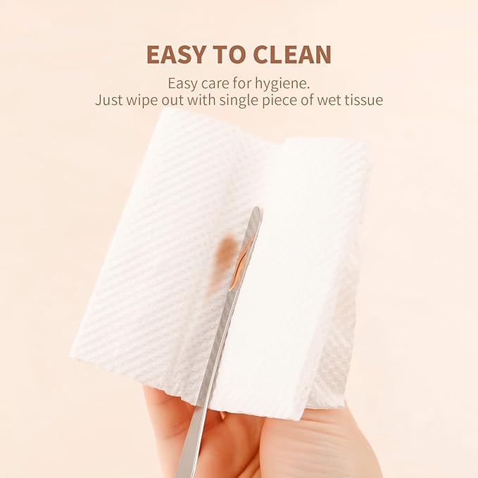 docolor Flat Foundation Brush and Makeup Spatula Set, Thin Liquid Foundation Brushes Dual Edged Spatula Brush Makeup Korean Foundation Brush for Blending, Cream, Thin Makeup Brush &Make Up Spatula