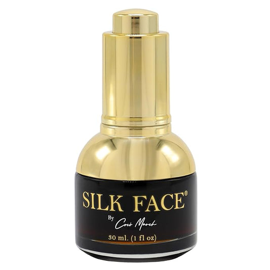 SILK FACE Elixir Serum by Coco March – Anti-Aging, Hydrating & Brightening Facial Moisturizer for Fine Line Reduction, Firming & Illuminating Skin Care with Peptides and Amino Acids, 30ml (1 Fl Oz)