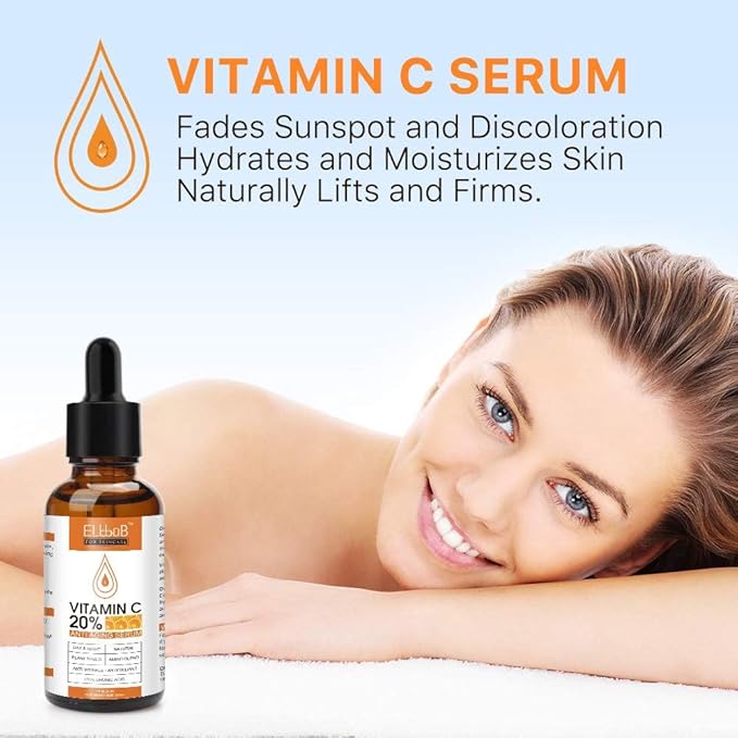 Anti Aging Vitamin C Serum Hyaluronic Acid Serum Set - with Hyaluronic Acid, Skin Care Set Boost Skin Collagen,Hydrate & Plump Skin, Anti Aging & Wrinkle Facial Serum