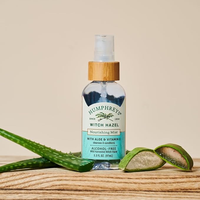 Humphreys Witch Hazel Nourishing Toner Mist Spray | Nourishing Hydrating Toner | Alcohol-Free | Wild Harvested Witch Hazel | Travel Size 3.3 Fl Oz | Clean Beauty | Vegan & Cruelty-Free