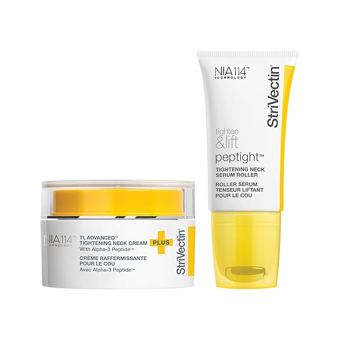 StriVectin Tighten & Smooth Neck Cream and Neck Serum Roller Anti-aging Skin Care 2-Piece Set