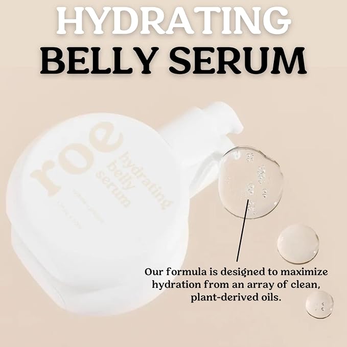 Roe Wellness Stretch Mark Belly Serum/Oil for Sensitive Skin with Long and Short-term Hydration, Increases Skin Elasticity and Firmness Reduce Stretch Marks (Belly Serum)