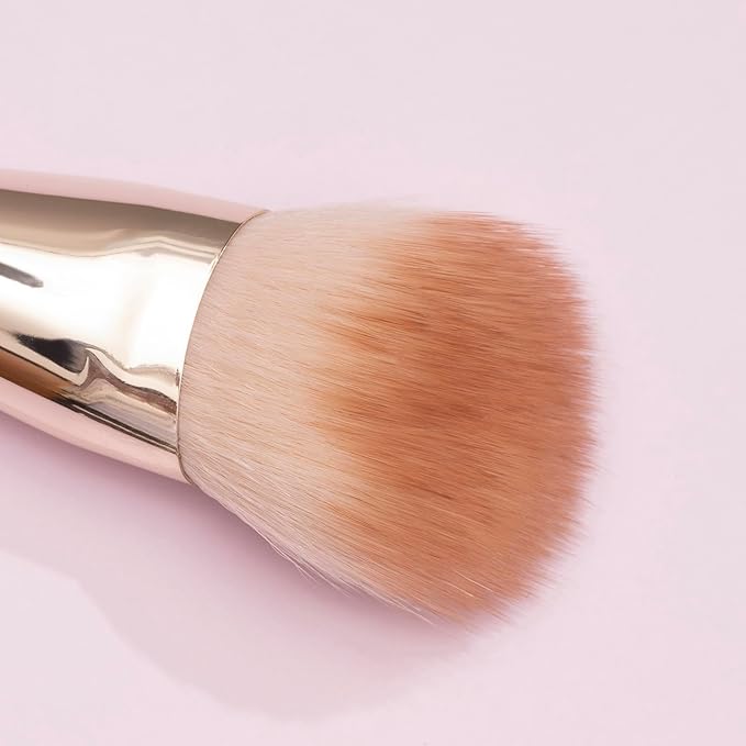 Angled Blush Brush, Blush Makeup Brush, Detail Blush Brush, Fluffy Blush Brushes for Cheeks, Contour Makeup Brushes, Power Contour Brush - Gold and Pink, 11L04B