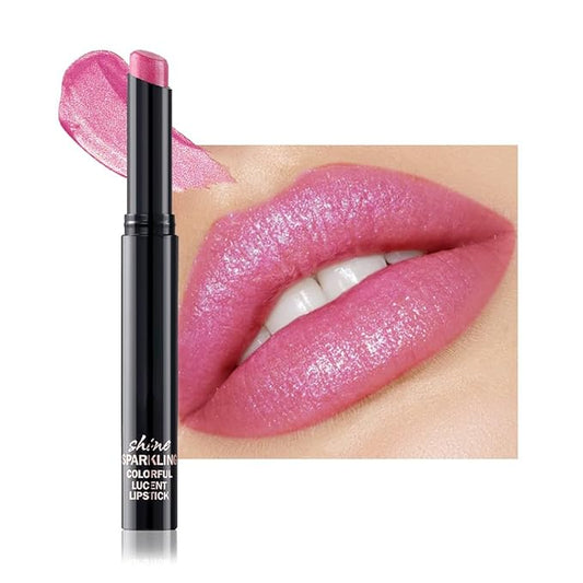 Mauve Pink Metallic Lipstick for Women,Lightweight Comfortable Non-Drying Shimmer Frosted Lipstick,Glitter Lip Gloss Stain Long Lasting Waterproof Smudge Proof 24 Hour Full Coverage Lip Makeup,Vegan