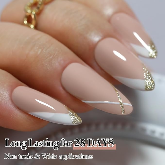 Double Rhythm 15ML Gel Nail Polish Pure Sheer Same Color Same Bottle Soak Off Gel Polish Art Manicure Salon DIY at Home for Women (Nude-A1333)