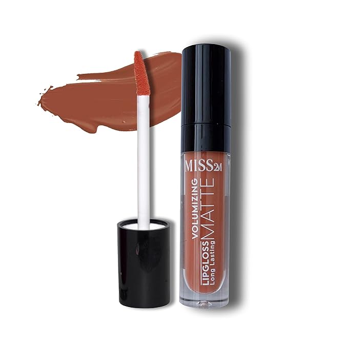 16-Hour Volumizing Matte Liquid Lipstick with Non-Drying, Waterproof Matte Liquid Lip Color: 124 Chestnut Kiss, 0.14 Fl Oz
