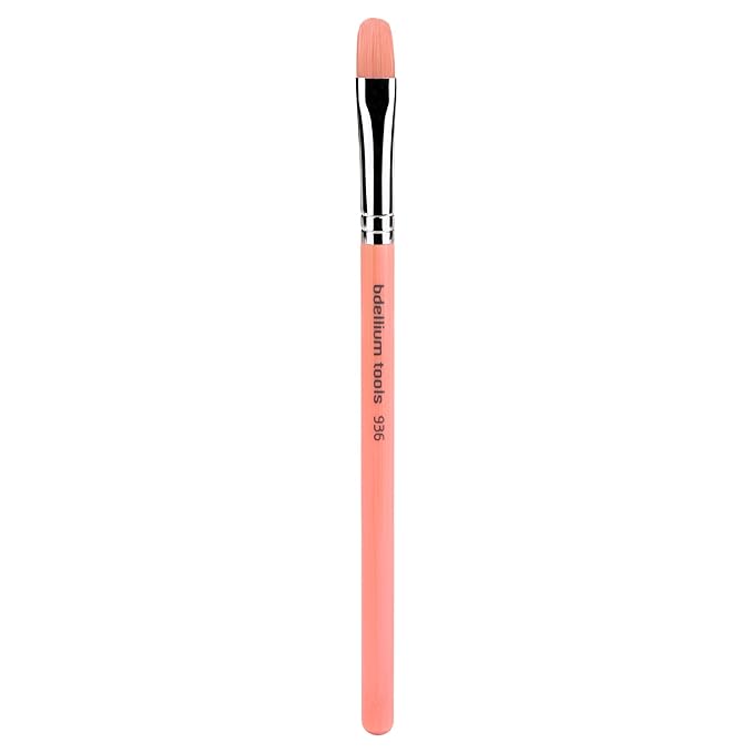 Bdellium Tools Professional Makeup Brush - Pink Bambu Series 936 Concealer - With Soft Synthetic Fibers, For Blending Concealer (Pink, 1pc)