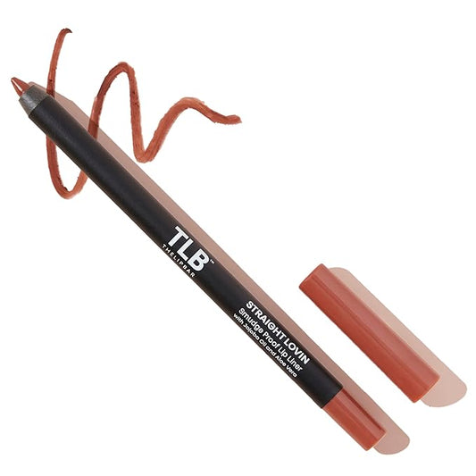 The Lip Bar - Lip Liner, Straight Lovin' (Mid Tone Taupe) - High Pigment & Super Creamy - Smudge Proof & Water Resistant - Jojoba Oil, Aloe Vera, Coconut Oil, Vitamin E - Vegan, Cruelty Free - .042 oz