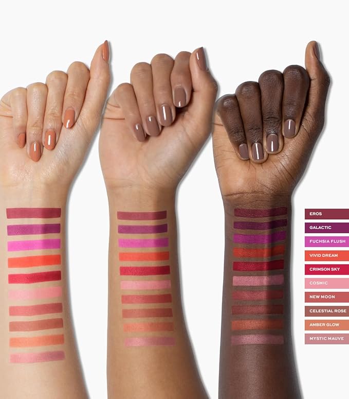 MAKE Beauty Skin Mimetic Microsuede Blush - Matte Powder Blush for Cheeks with Long Lasting Color - Non Comedogenic, Travel Size Makeup Single Palette. Shade - Galactic (Purple)