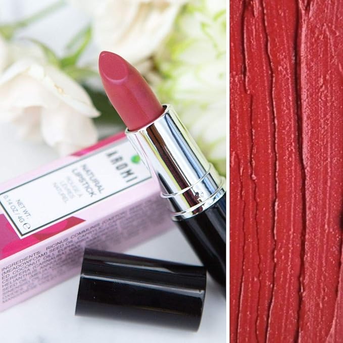 Aromi Natural Lipstick | Vegan, Cruelty-free Beauty, Handcrafted, Small Batch, Dye-free, Palm-free (Red)