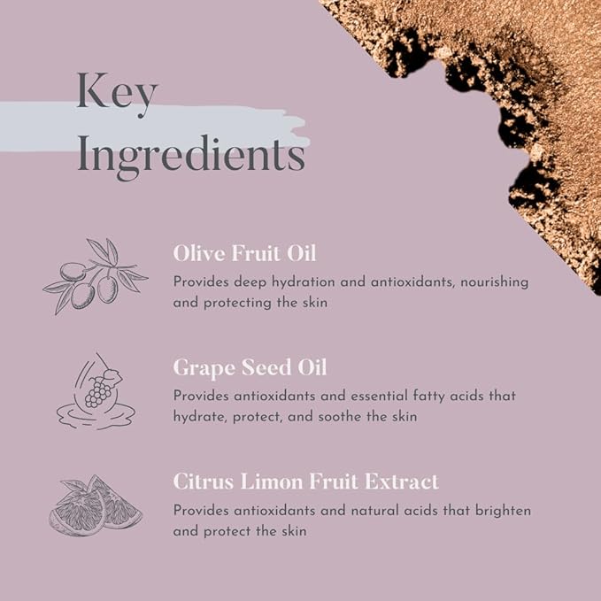 dome BEAUTY Diamond Eye Shadow - Vegan, Cruelty-Free Shimmer Eyeshadow, Easy-to-Blend Long-Lasting Eye Makeup, Paraben-Free, Sulfate-Free, Natural Metallic Eyeshadow - Gold Dust .07 oz