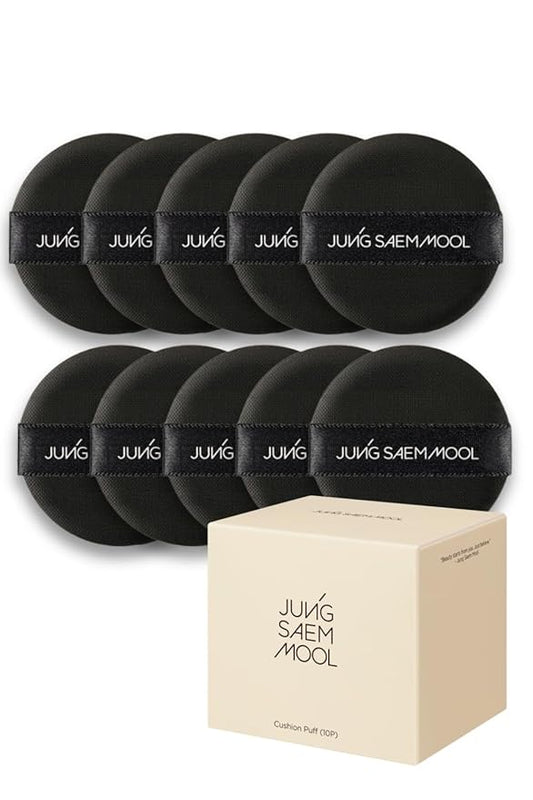 [JUNGSAEMMOOL OFFICIAL] Cushion Puff Set (10p) Black
