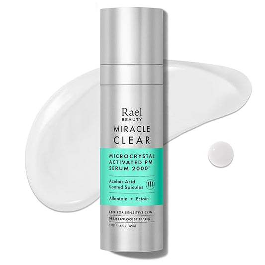 Rael Miracle Clear PM Serum 2000 - Microneedling Serum for Face with Azelaic Acid, Pore Minimizer, Uneven Skin Tone, Korean Skin Care (1.08 fl oz)