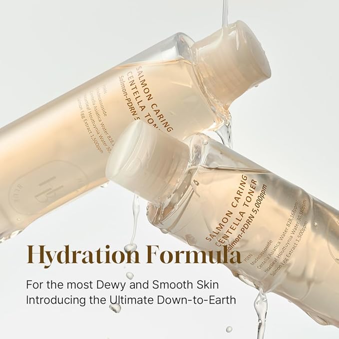 HEVEBLUE Salmon Caring Centella Toner - Salmon PDRN, pH 5.5, Salmon Egg Extract, Centella, Madecassoside, Restore and Rejuvenate, Refine Skin Texture, Low Irritation, Korean Skincare, K-Beauty