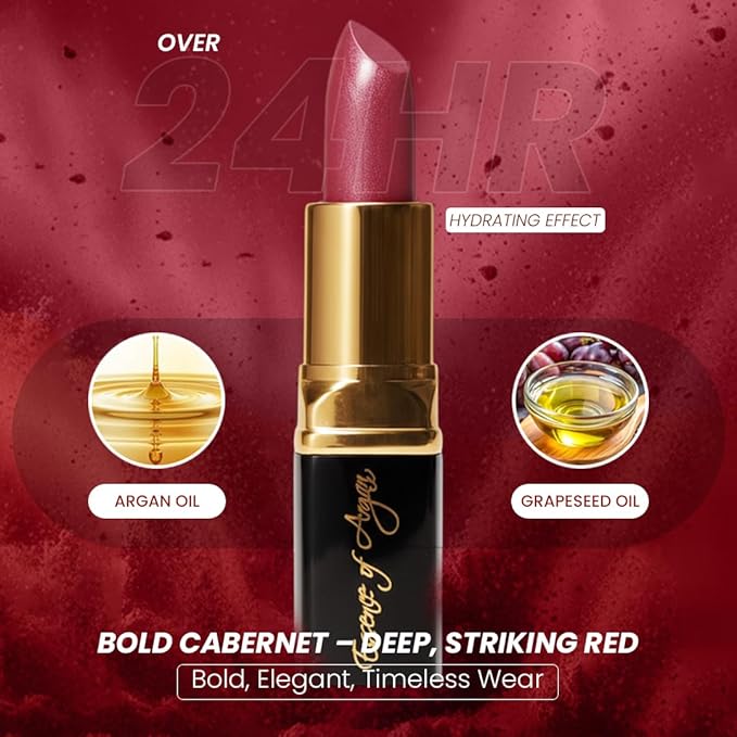 Essence Of Argan Precious Pink Lip Stick for Cracked and Dry Lips -100% Organic Shea Butter, Argan,Jojoba & Grapeseed Oil - Hydrating Long Lasting Lipstick - Deep Moisturizing Pink LipStick for Women