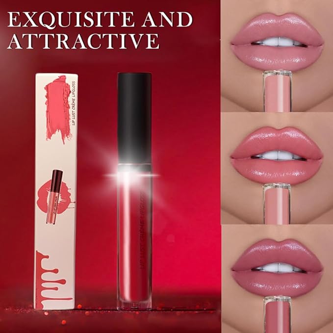 12 Color Cream Lip Gloss, 2025 New Cream Texture Lipstick Non-Stick Lip Gloss, Long Lasting Lipstick Hydrating Lip Tint Natural Non-Fading Liquid Lip Stick for Women (#09, One Size)