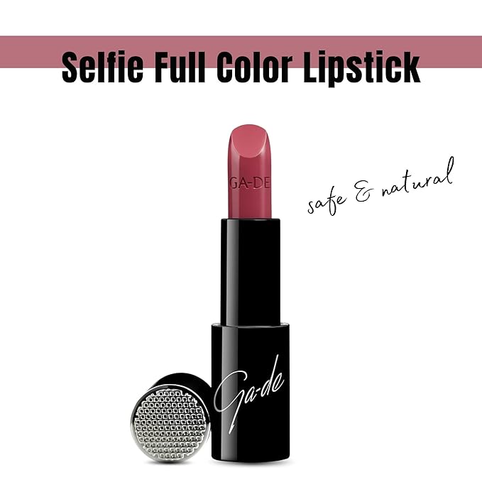 GA-DE Selfie Full Color Lipstick, 860 - Long Lasting High Pigment Lipstick with Argan Oil - Creamy Radiant Shine and Hydrating Benefits - 0.14 oz
