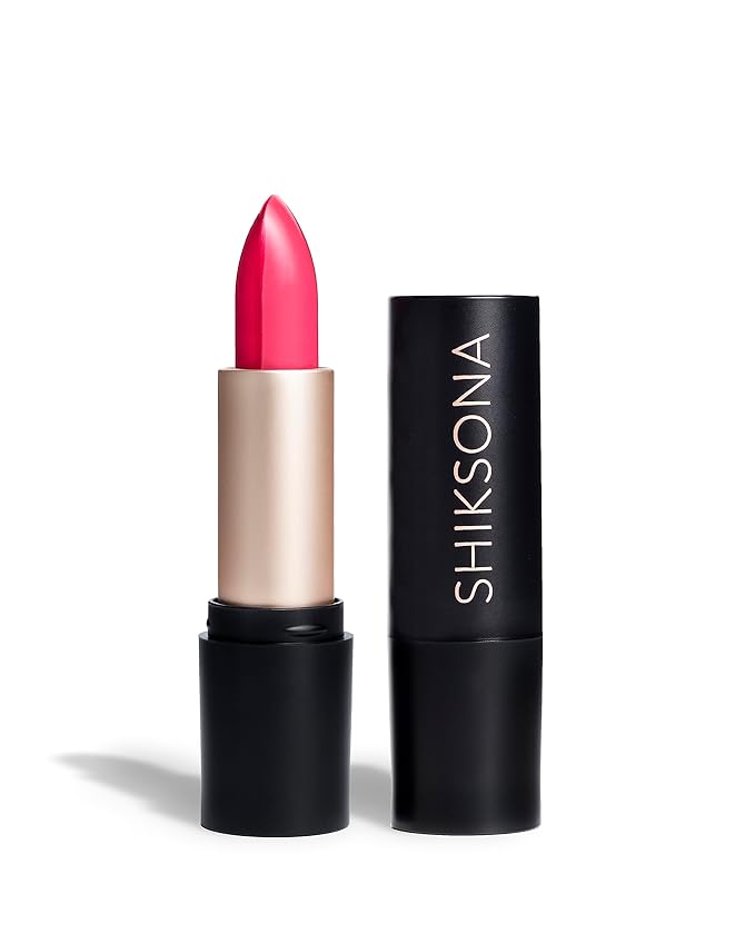 ShikSona Full Coverage Split Bullet Matte Lipstick | Vegan | Gluten, Paraben and Cruelty Free, Creamy Lipstick in a Deep Coral Pink/Cherry Red-Pink Matte combo (Divide and Conquer)