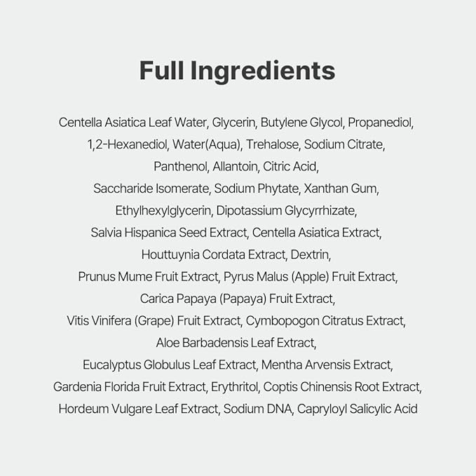 NACIFIC CICA PDRN First Toner 5.07 fl oz 150ml – Centella Asiatica & PDRN for Sensitive Skin, Cooling Spot Toner, Balancing & Soothing Korean Skincare