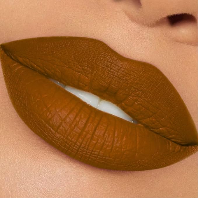 M2U NYC Brown Matte Liquid Lipstick – Long Lasting High Impact Color with Up to 17H Wear – Matte Lipstick for Women – No Budge, Lightweight Creamy Vegan Formula Infused with Jojoba Oil - Cookie