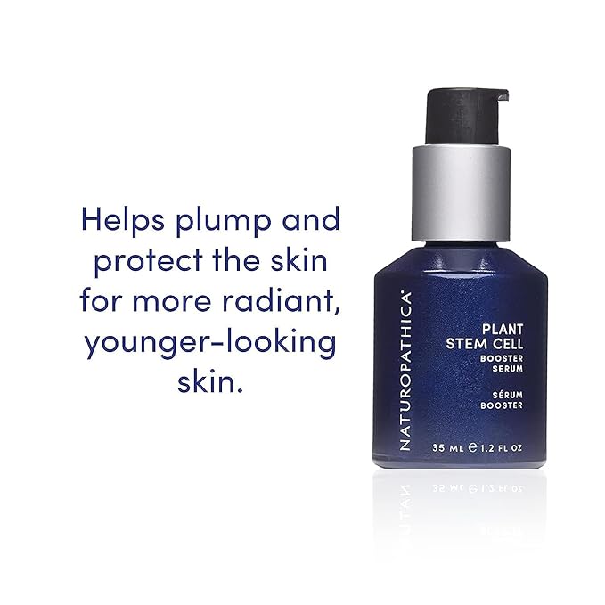 Naturopathica Plant Stem Cell Booster Serum, Daily Anti-Aging Face Serum to Smooth Fine Lines, Firming Facial Serum Helps Plump & Protect Skin, 1.18 fl oz